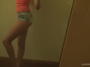 Tiny Lilu posing topless at home 1/16