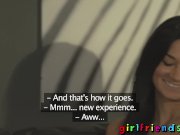 Girlfriends Raven haired lesbians hot romp 2/16