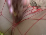 Babe in sexy lingerie masturbation on the bed 11/16