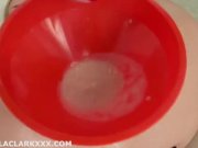 Isabella filled by anal dildo and a smoothie 3/16