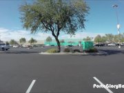 Porta Gloryhole Teen gives blowjobs in public 2/16