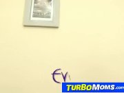 Hairy euro cougar Eva stockings and rough sex 1/16