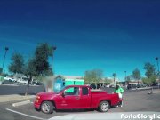 Porta Gloryhole Milf swallows cum at grocery  13/16