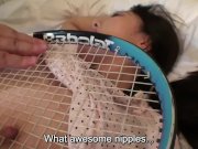 Uncensored Japanese milf tennis racket affair 5/16
