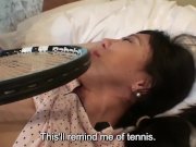 Uncensored Japanese milf tennis racket affair 6/16
