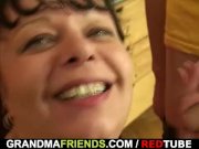 Chubby woman takes two horny dicks 8/16