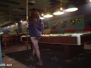 Jeny Smith playing a pool 2/16