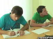 Old mature teacher takes from both sides 3/16