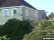 Old mother in law sucks and rides him outside 11/16