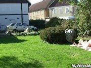 Old mother in law sucks and rides him outside 4/16