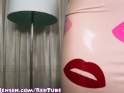 All natural babe Jelena Jensen in Latex Dress 14/16
