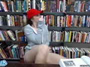 teen latina in public library showing tits  13/16