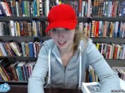 teen latina in public library showing tits  4/16