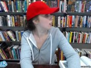 teen latina in public library showing tits  6/16