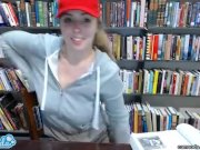 teen latina in public library showing tits  7/16