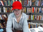 teen latina in public library showing tits  8/16