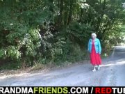 He picks up and bangs granny outside 1/16