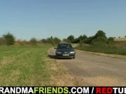 He picks up and bangs granny outside 5/16