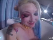 Busty blonde Leya takes a super sexy bath 10/16