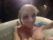 Busty blonde Leya takes a super sexy bath 16/16
