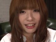 Mami Yuuki throats cock and swallows in the 7/16