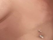 Skinny blonde masturbating in knee high boots