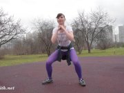 Jeny Smith pantyhose workout 12/16