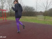 Jeny Smith pantyhose workout 2/16