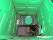 Porta Gloryhole latina swallows cum in public 8/16