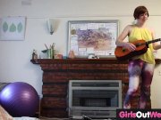 Freckled amateur ginger toys her oozing pussy 2/16