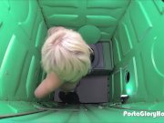 Porta Gloryhole Blonde teen sucks off strangr 2/16