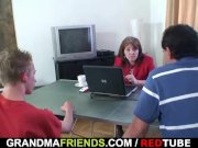 Mature boss takes two cocks at office 5/16