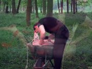 Young slave get tied up and fucked in the gar 7/16