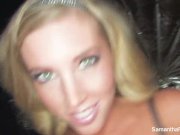 Sam teases the camera w/ her perfect body 7/16