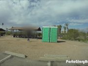 Porta Gloryhole Blonde sucks cock in public 6/16