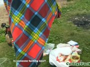 College babe fucked outdoors next to lake 1/16