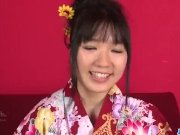 Dazzling casting along kimono girl Chiharu 2/16