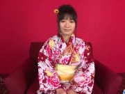 Dazzling casting along kimono girl Chiharu 3/16