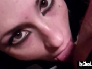 Cleo Sucks Filthy Cock in Dirty Bathroom