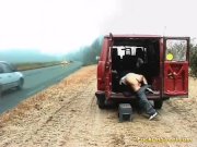 real fuck on big public street