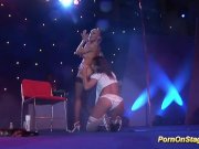 wild lesbian pornshow on stage 11/16