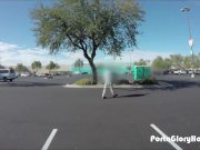 Porta Gloryhole teen swallows cum at the mall 13/16