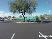 Porta Gloryhole teen swallows cum at the mall 16/16