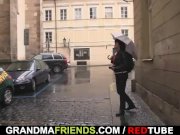 Hard threesome with naughty granny 1/16