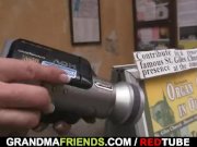 Hard threesome with naughty granny 2/16