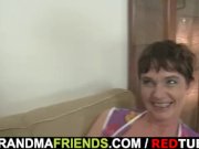 Old bitch jumps on his big meat 10/16