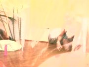 Caylian masturbating wearing blue thigh highs 14/16