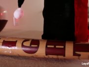 Busty Leya Falcon cosplays for the camera 1/16