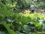 chubby babe gets wild fucked in the forest 1/16