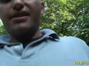 chubby babe gets wild fucked in the forest 16/16